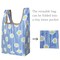 Wrapables Small JoliBag Nylon Reusable Grocery Bag, 2 Pack, Daisies & Stripes